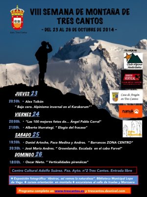 2014 Cartel VIII Semana de la montaña de Tres Cantos