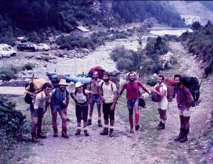 Comienzo travesía en La Sarra. 1979